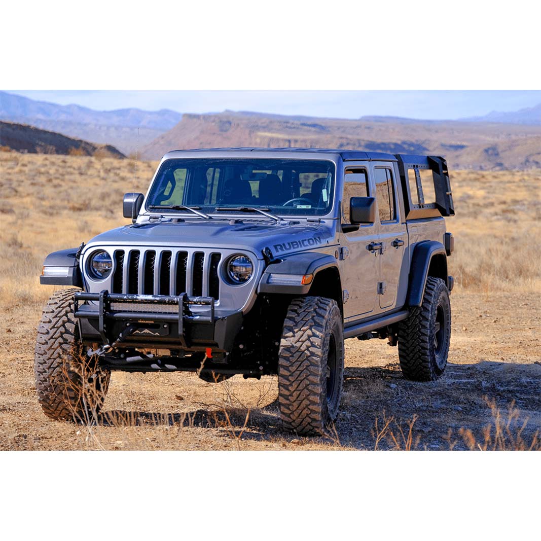 Jeep gladiator in desert with bed rack
