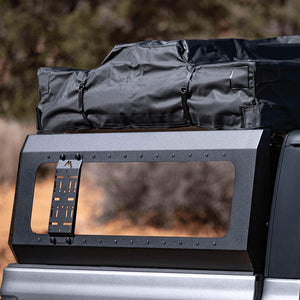 Jeep gladiator bed rack with tent on top
