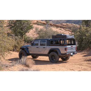 Jeep gladiator with bed rack in red desert