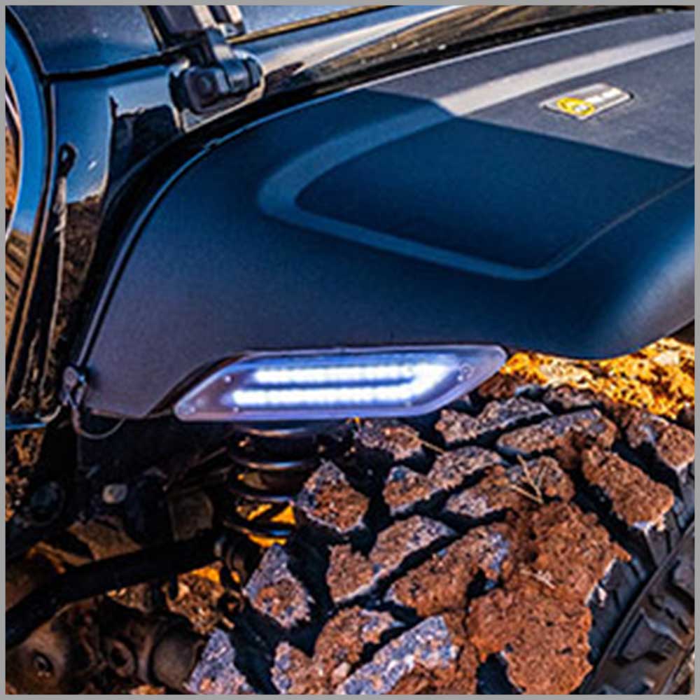 Trail mods fender flare with light