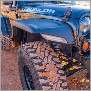 Front fender flare on jeep rubicon