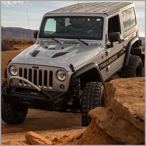 "Street and Crawler" Complete Set Of Narrow and Wide Removable Flares for 2007-2017 Jeep JK & JKU Wrangler (includes integrated running light)