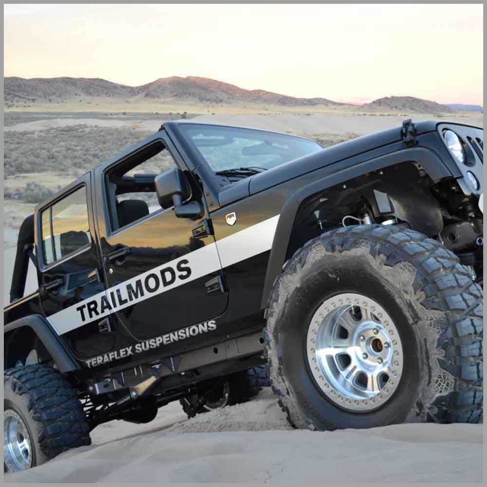 Trail mods narrow flare from passenger side view